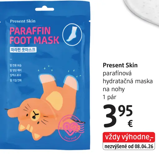 Present Skin parafínová hydratačná maska na nohy