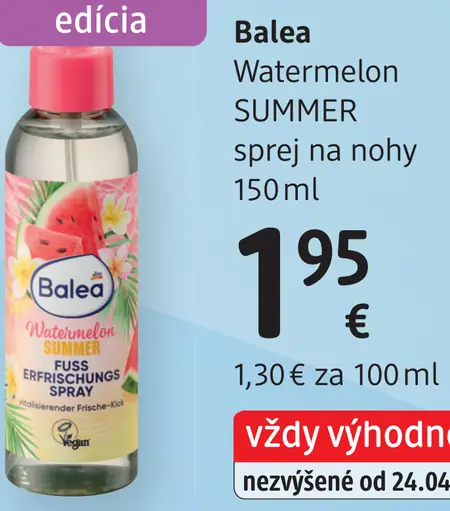 Balea Watermelon Summer sprej na nohy