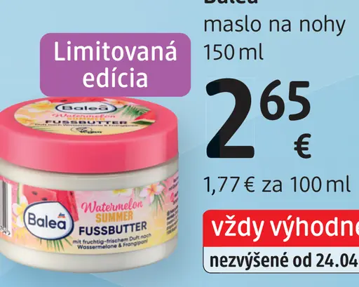Balea maslo na nohy