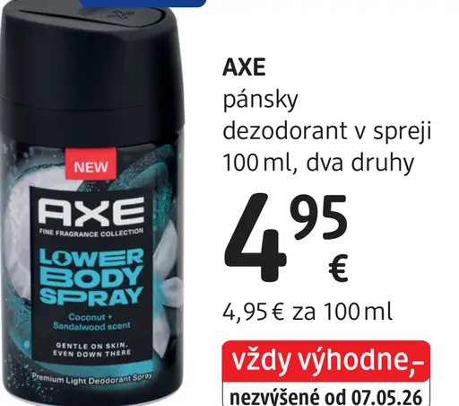 Axe pánsky dezodorant v spreji, dva druhy