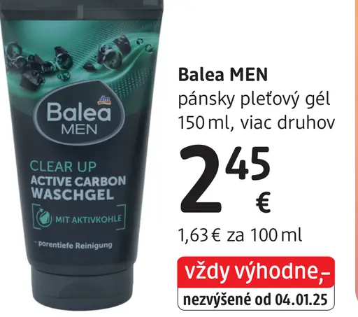 Balea Men pánsky pleťový gél, viac druhov