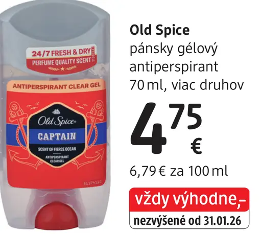 Old Spice pánsky gélový antiperspirant