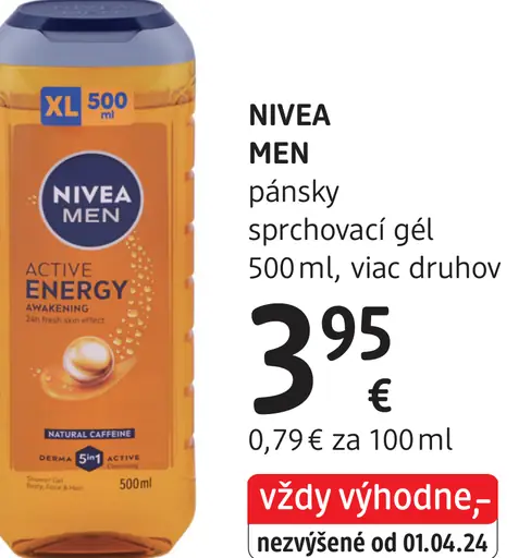 Nivea Men pánsky sprchovací gél, viac druhov