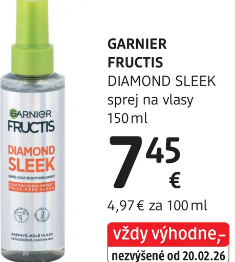 Garnier Fructis Diamond Sleek sprej na vlasy