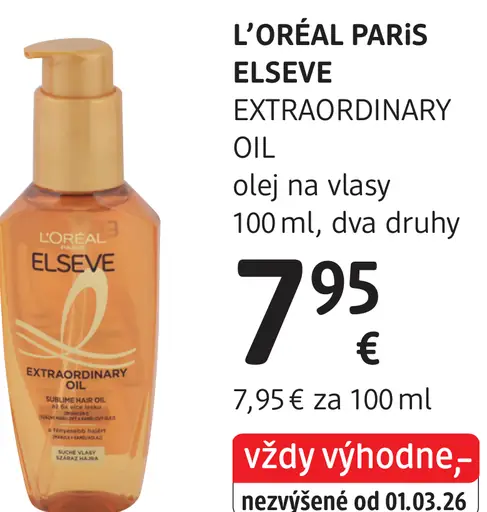 L'Oréal Paris Elseve Extraordinary Oil olej na suché vlasy