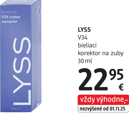 LYSS V34 bieliací korektor na zuby
