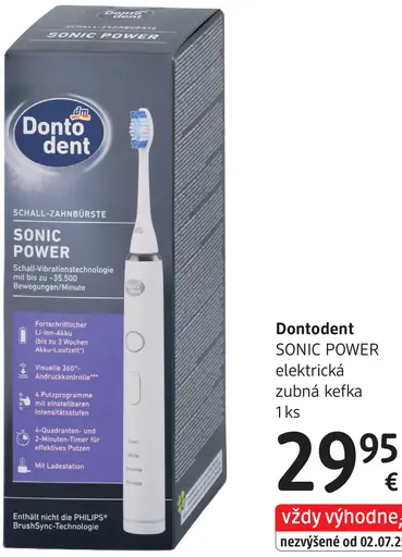 Dontodent Sonic Power elektrická zubná kefka
