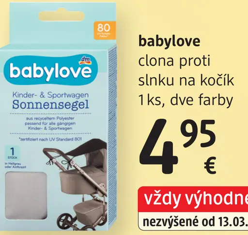 Babylove clona proti slnku na kočík