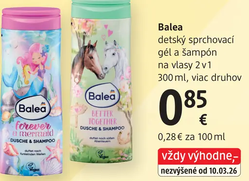 Balea detský sprchovací gél a šampón na vlasy 2 v 1