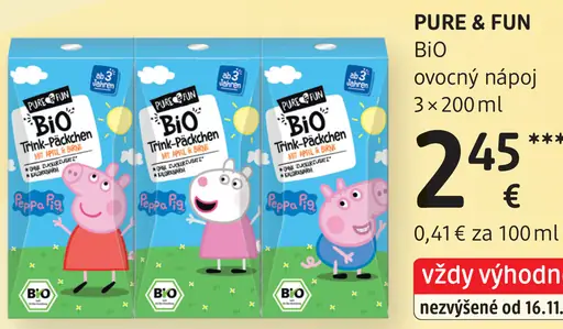 Pure & Fun BIO nápoj z ovocných štiav