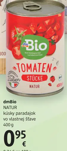 DmBio Natur kúsky paradajok vo vlastnej šťave