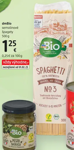 DmBio semolinové špagety