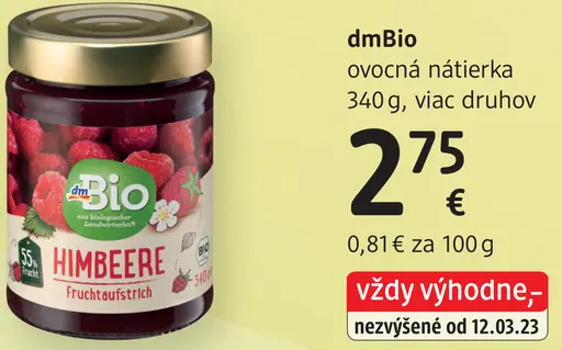 DmBio ovocná nátierka Fruchtaufstrich
