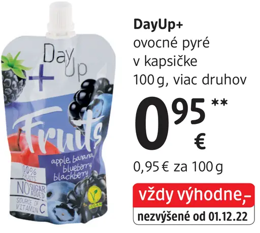 DayUp ovocné pyré v kapsičke
