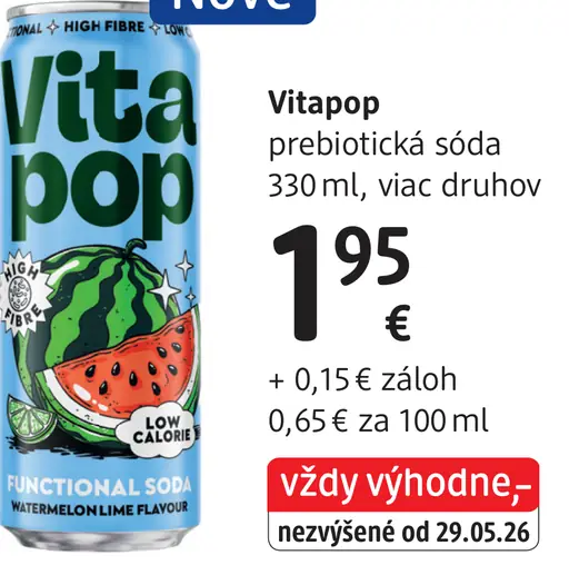 Vitapop prebiotická sóda