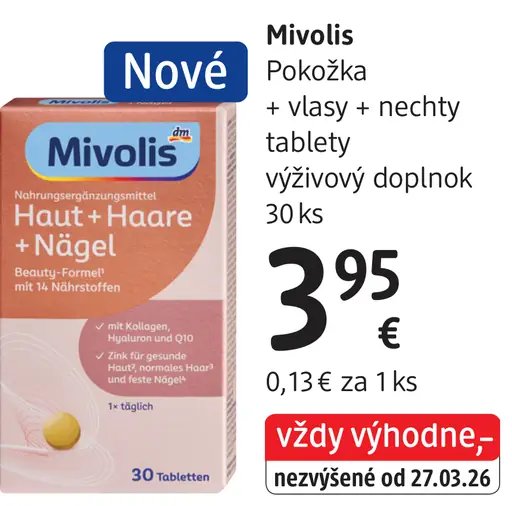 Mivolis Pokožka + vlasy + nechty tablety