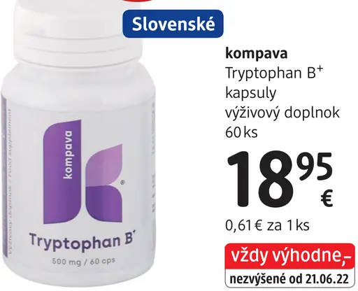 Kompava Tryptophan B+ kapsuly