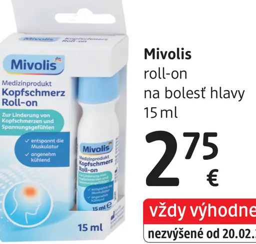 Mivolis roll-on na bolesť hlavy