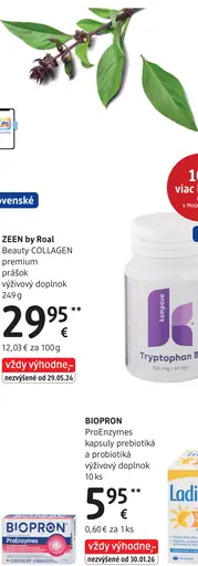 Biopron ProEnzymes kapsuly prebiotiká a probiotiká