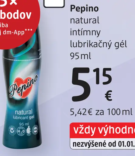 Pepino lubrikačný gél