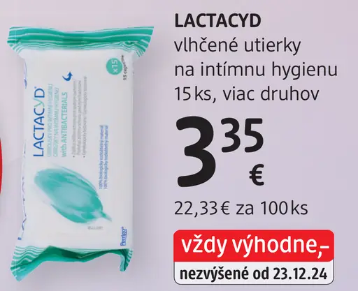 Lactacyd Fresh obrúsky na intímnu hygienu