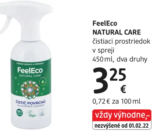 FeelEco NATURAL CARE čistiaci prostriedok