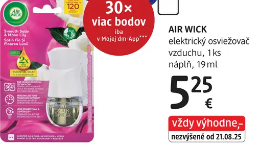 Air Wick elektrický osviežovač vzduchu náplň ľalia
