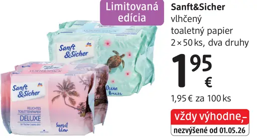 Sanft&Sicher vlhčený toaletný papier