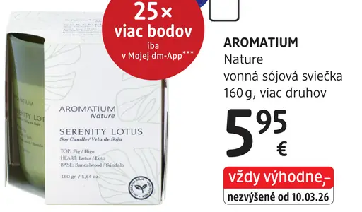Aromatium Nature sójová vonná sviečka