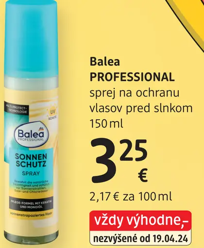Balea Professional sprej na ochranu vlasov pred slnkom