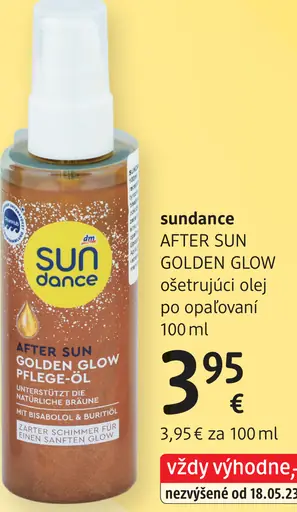 Sundance After Sun Golden Glow ošetrujúci olej po opaľovaní