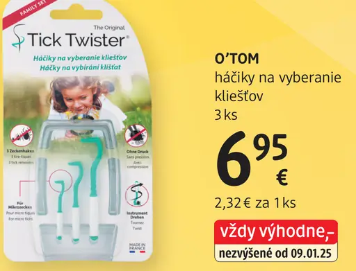 Tick Twister háčiky na odstraňovanie kliešťov pre ľudí a zvieratá