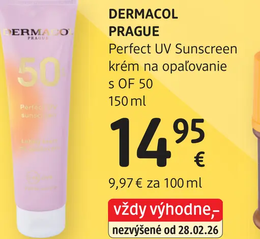 Dermacol Prague Perfect UV Sunscreen krém na opaľovanie SPF 50