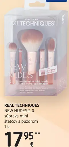Real Techniques New Nudes 2.0 súprava mini štetcov s puzdrom