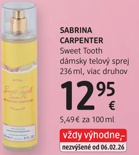 Sabrina Carpenter Sweet Tooth dámsky telový sprej