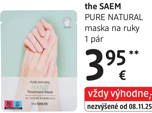 The SAEM Pure Natural maska na ruky