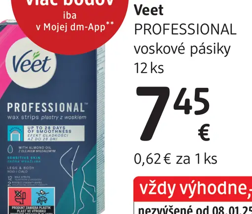 Veet Professional voskové pásiky