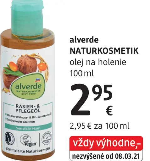 Alverde NATURKOSMETIK olej na holenie