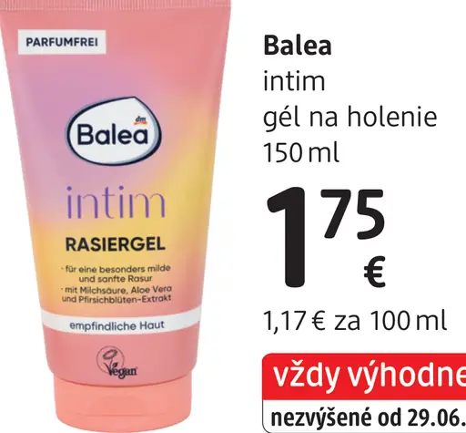 Balea intim gél na holenie