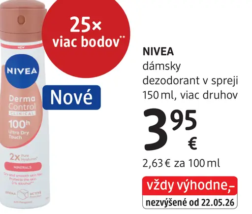 Nivea Derma Control dámsky dezodorant v spreji, viac druhov