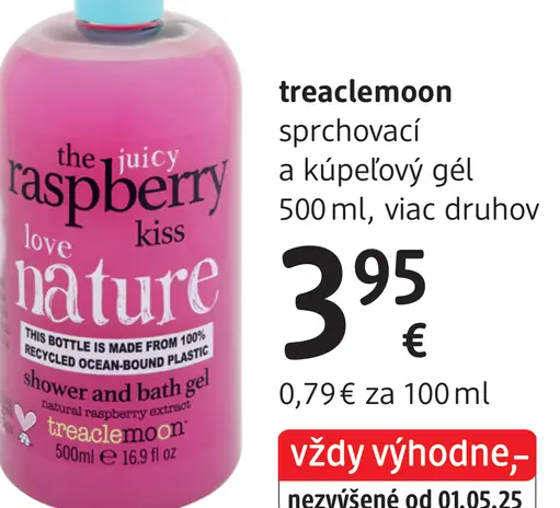 Treaclemoon the raspberry love nature sprchovací a kúpeľový gél, viac druhov