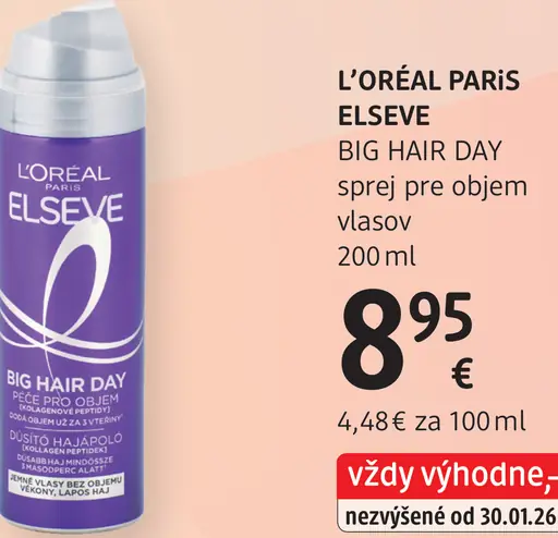 L’Oréal Paris Elseve Big Hair Day sprej pre objem vlasov