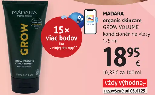 Mádara Grow Volume kondicionér na vlasy