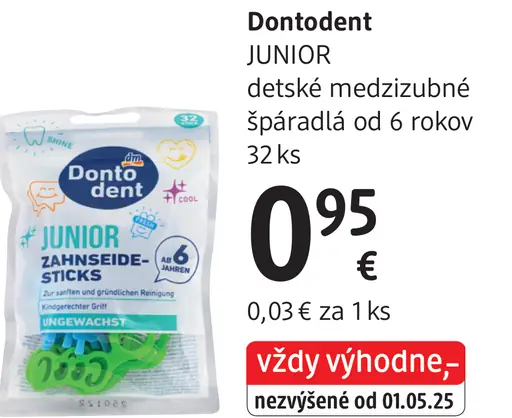 Dontodent Junior detské medzizubné špáradlá od 6 rokov