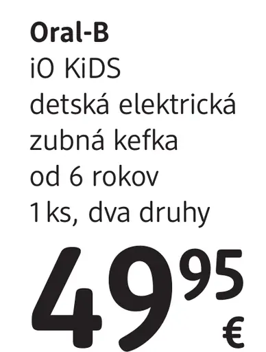 Oral-B iO Kids detská elektrická zubná kefka od 6 rokov