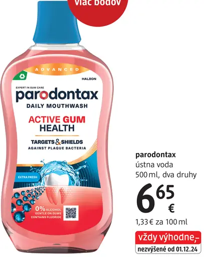 Parodontax ústna voda, Active Gum Health, dva druhy