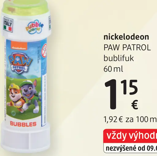 Nickelodeon PAW PATROL bublifuk