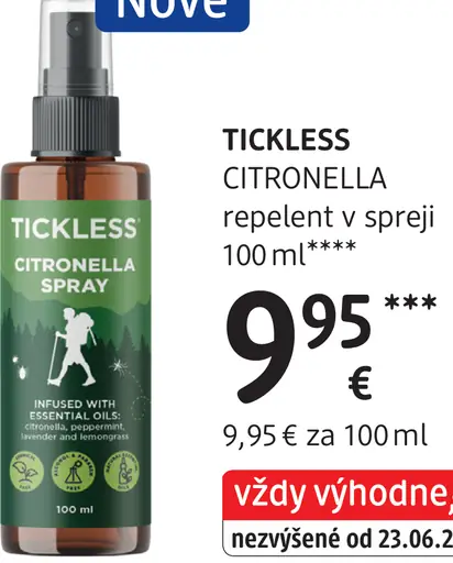 TICKLESS Citronella repelent v spreji