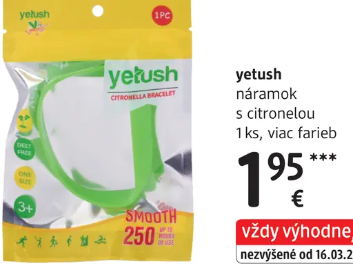Yetush náramok s citronelou