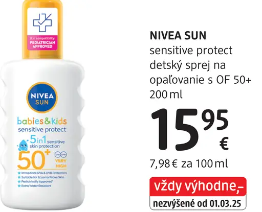 NIVEA SUN Sensitive Protect detský sprej na opaľovanie s OF 50+
